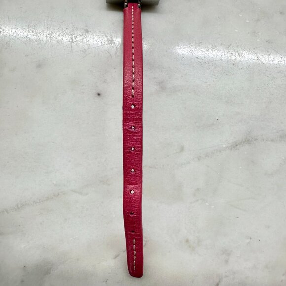 Coach Silver Case with Skinny Pink Leather Strap Watch - Picture 9 of 10